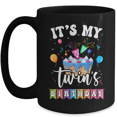 It's My Twin's Birthday Twins Birthday Cute Matching Mug | siriusteestore