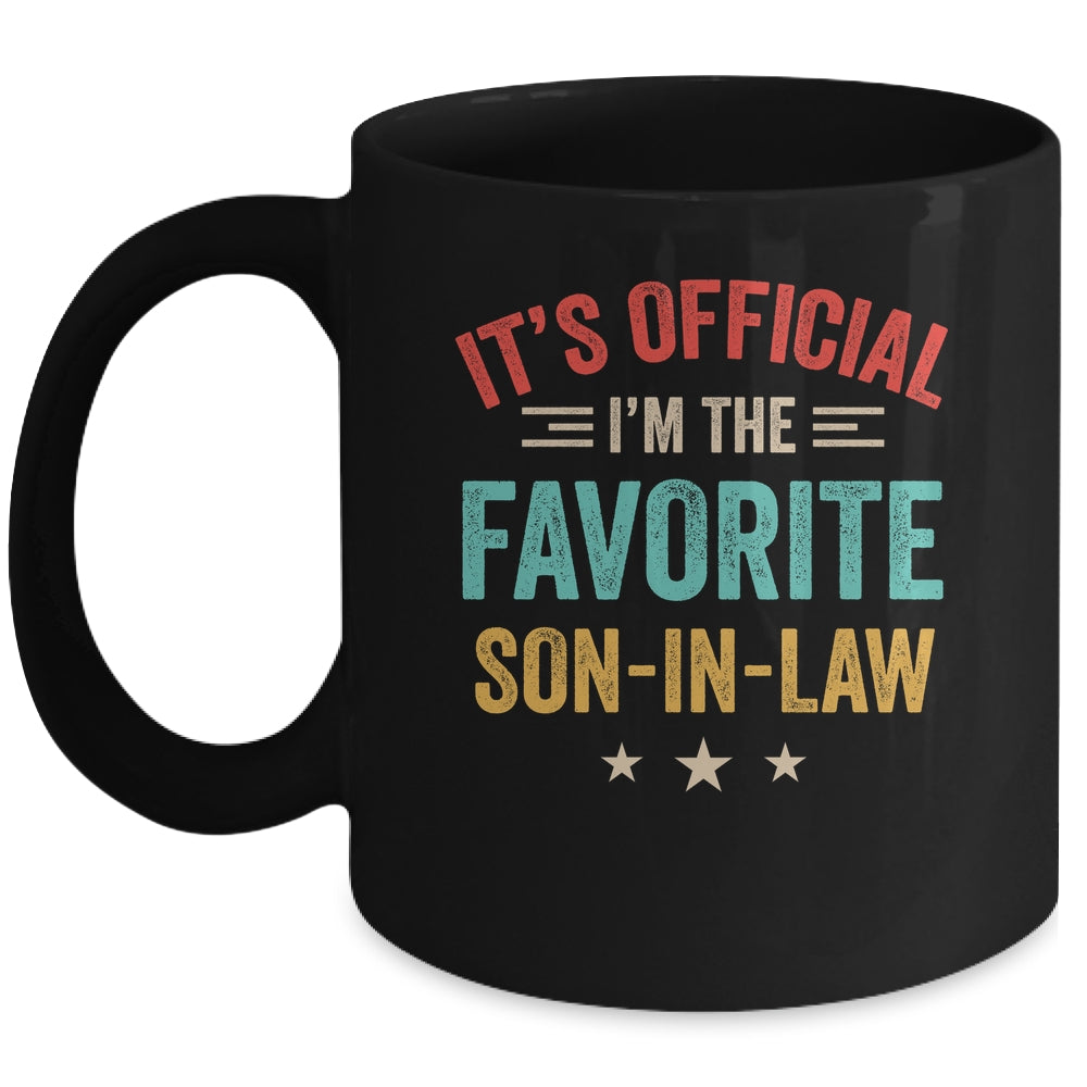 It's Official I'm The Favorite Son In Law Mens Fathers Day Mug | siriusteestore