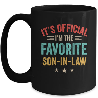 It's Official I'm The Favorite Son In Law Mens Fathers Day Mug | siriusteestore