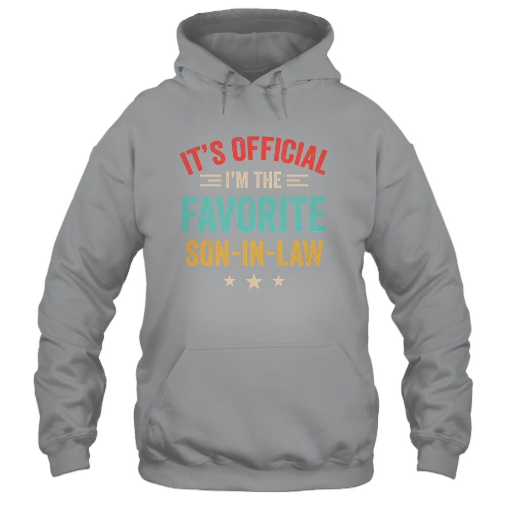 It's Official I'm The Favorite Son In Law Mens Fathers Day Shirt & Hoodie | siriusteestore