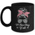 It's Race Day Y'all Checkered Flag Racing Messy Bun Design Mug | siriusteestore