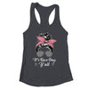 It's Race Day Y'all Checkered Flag Racing Messy Bun Design Shirt & Tank Top | siriusteestore
