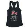 It's Race Day Y'all Checkered Flag Racing Messy Bun Design Shirt & Tank Top | siriusteestore