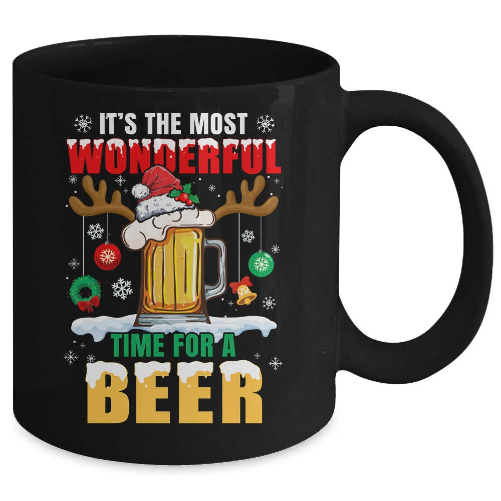 It's The Most Wonderful Time For A Beer Christmas Men Xmas Mug | siriusteestore