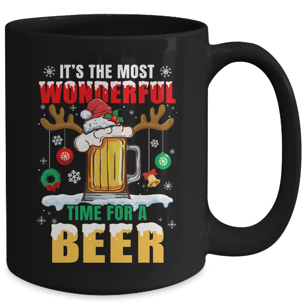 It's The Most Wonderful Time For A Beer Christmas Men Xmas Mug | siriusteestore