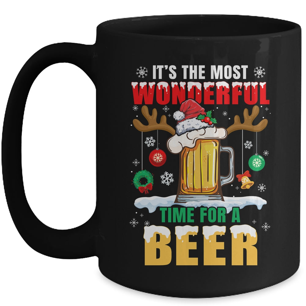It's The Most Wonderful Time For A Beer Christmas Men Xmas Mug | siriusteestore