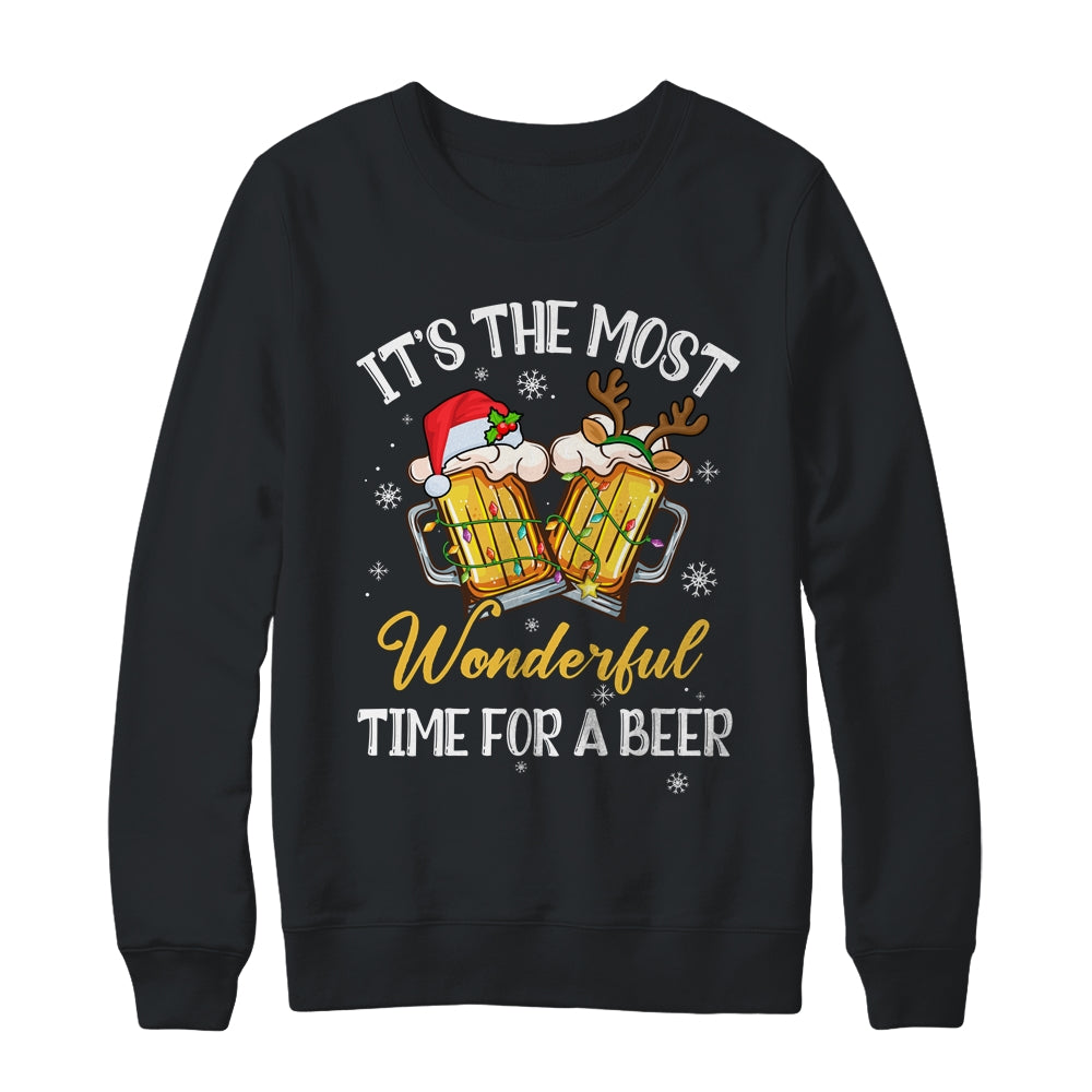 It's The Most Wonderful Time For A Beer Drinking Christmas Shirt & Sweatshirt | siriusteestore