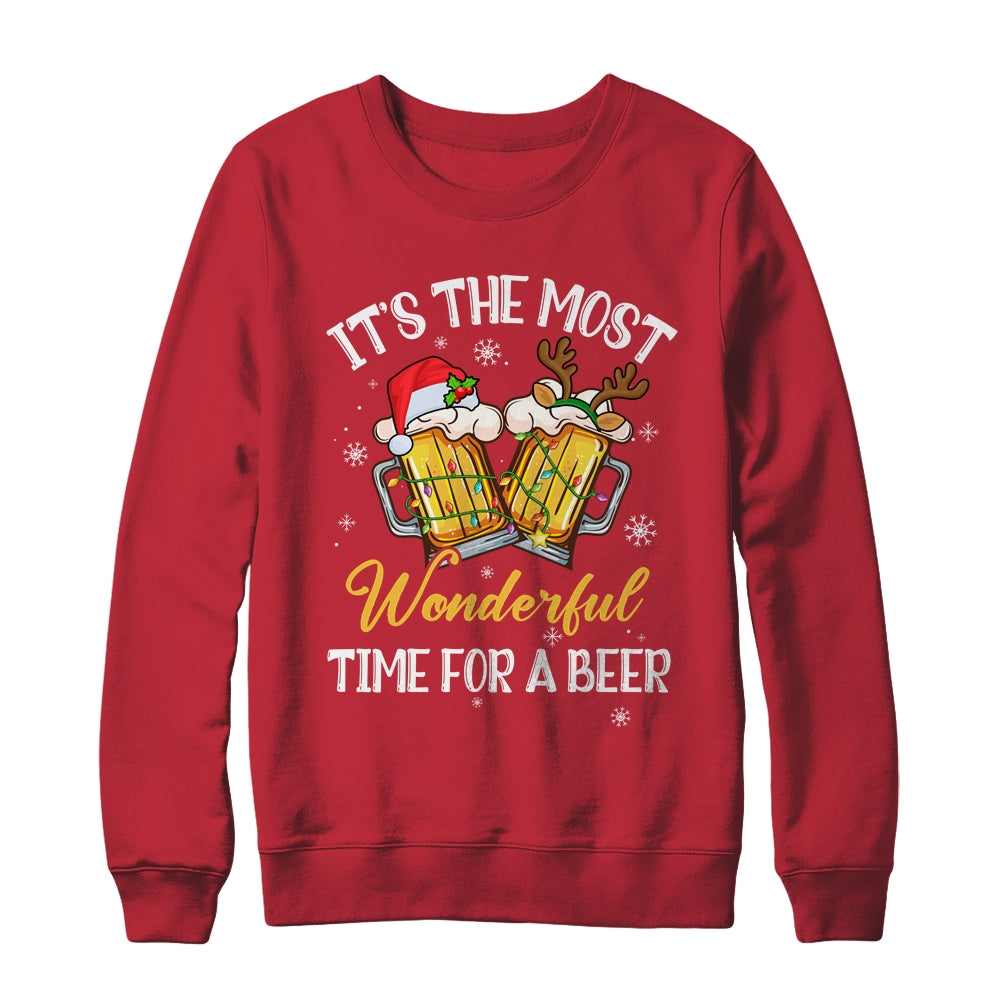 It's The Most Wonderful Time For A Beer Drinking Christmas Shirt & Sweatshirt | siriusteestore