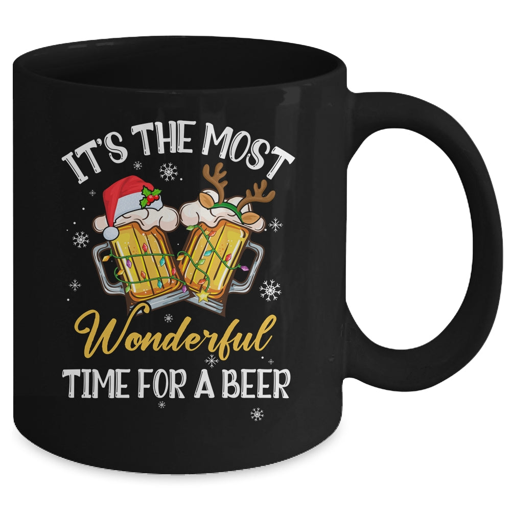 It's The Most Wonderful Time For A Beer Drinking Christmas Mug | siriusteestore