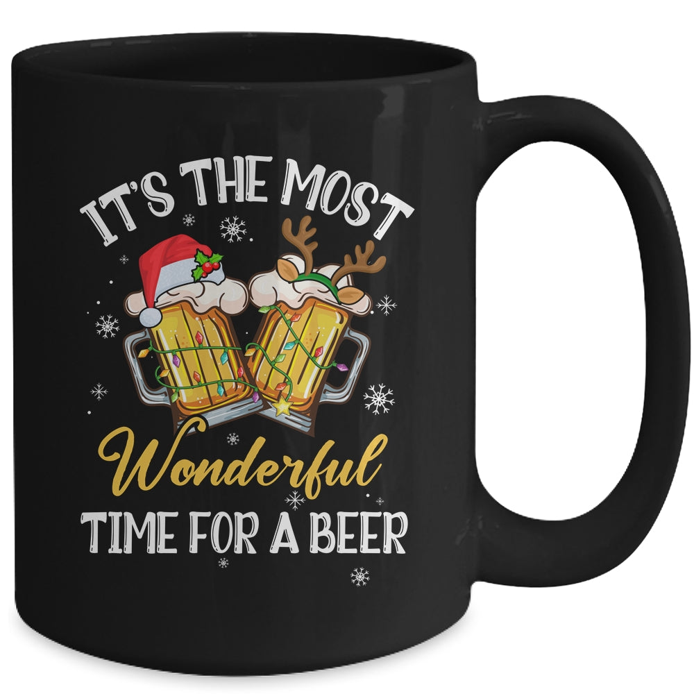 It's The Most Wonderful Time For A Beer Drinking Christmas Mug | siriusteestore