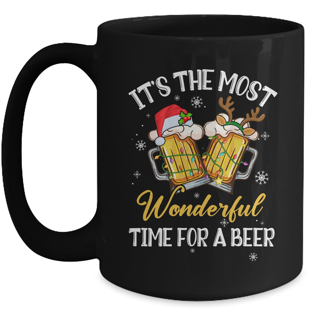 It's The Most Wonderful Time For A Beer Drinking Christmas Mug | siriusteestore