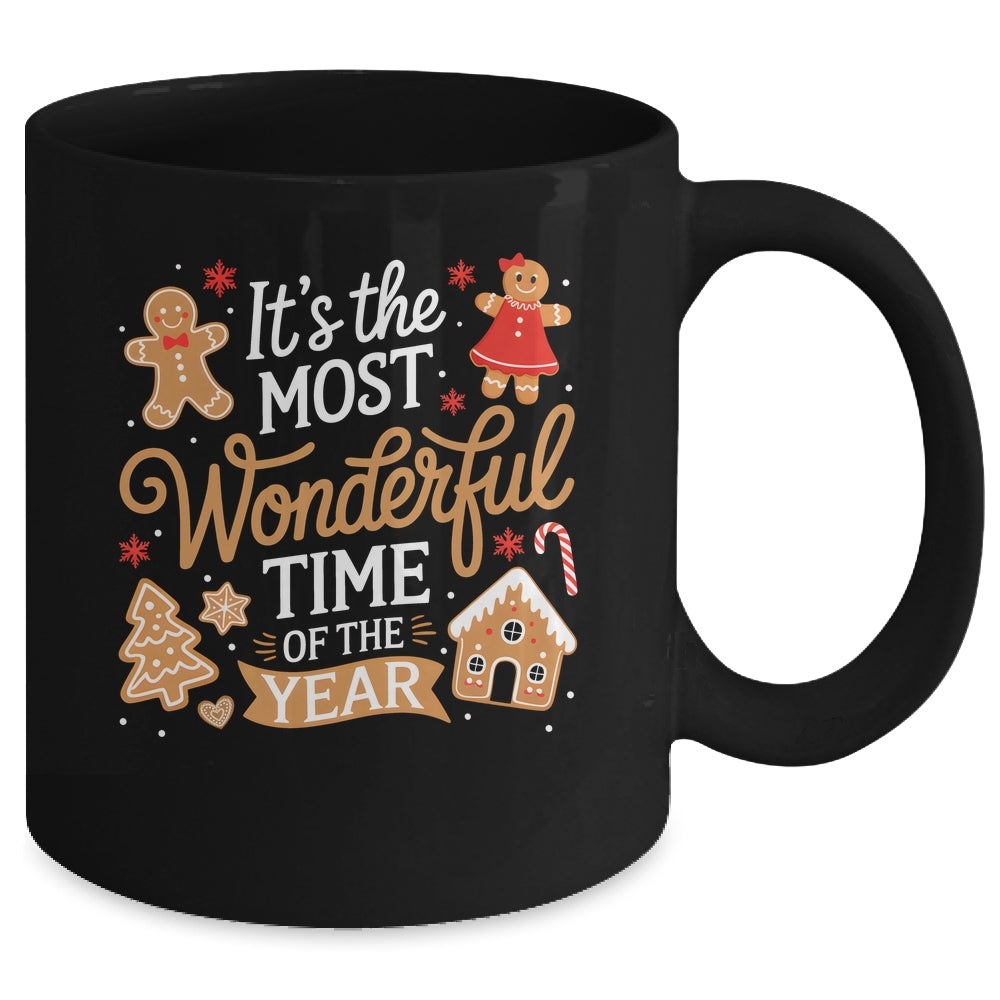 It's The Most Wonderful Time Of Year Christmas Gingerbread Mug | siriusteestore