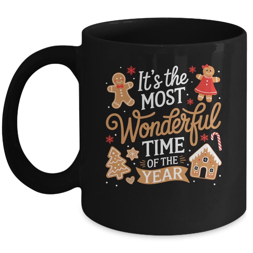 It's The Most Wonderful Time Of Year Christmas Gingerbread Mug | siriusteestore