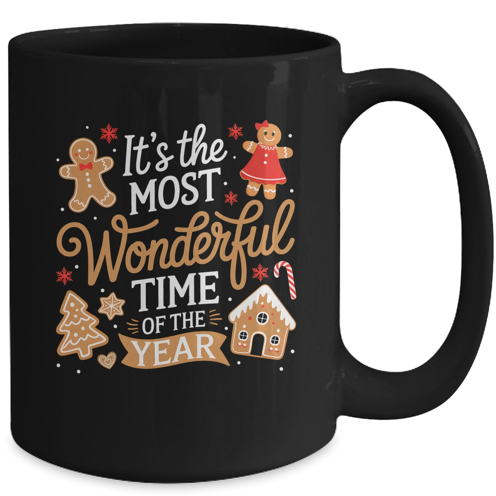 It's The Most Wonderful Time Of Year Christmas Gingerbread Mug | siriusteestore