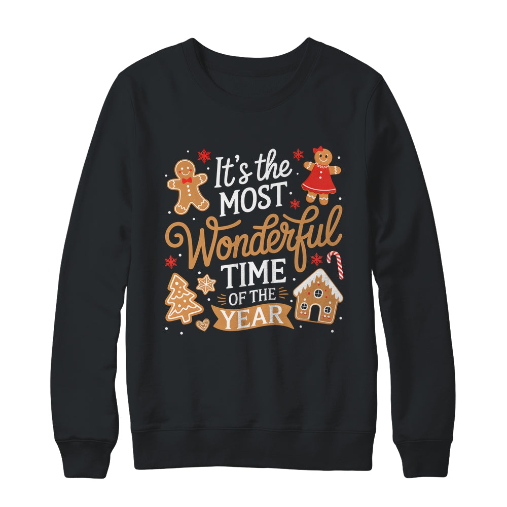 It's The Most Wonderful Time Of Year Christmas Gingerbread Shirt & Sweatshirt | siriusteestore