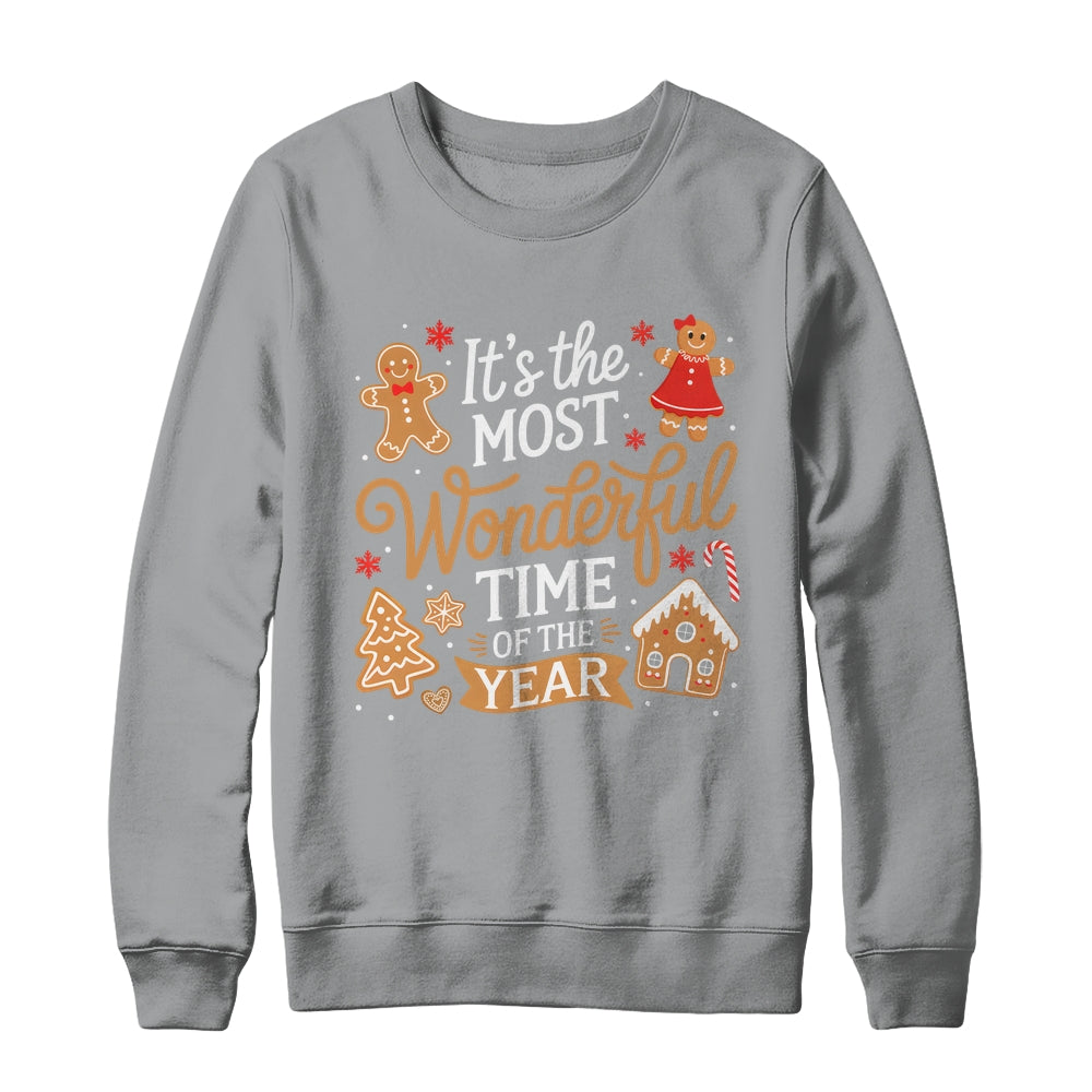 It's The Most Wonderful Time Of Year Christmas Gingerbread Shirt & Sweatshirt | siriusteestore