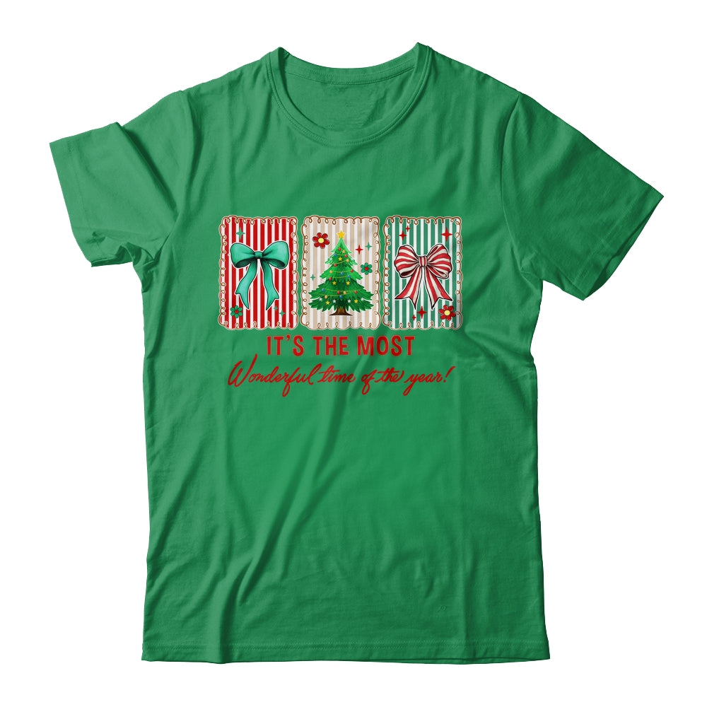 It's The Most Wonderful Time Preppy Coquette Christmas Retro Shirt & Sweatshirt | siriusteestore