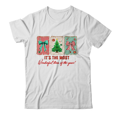 It's The Most Wonderful Time Preppy Coquette Christmas Retro Shirt & Sweatshirt | siriusteestore