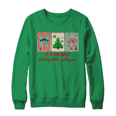 It's The Most Wonderful Time Preppy Coquette Christmas Retro Shirt & Sweatshirt | siriusteestore