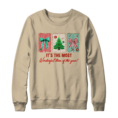 It's The Most Wonderful Time Preppy Coquette Christmas Retro Shirt & Sweatshirt | siriusteestore
