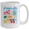 Italian Market Sardines Tinned Fish Coast Tomato Girl Summer Mug | siriusteestore