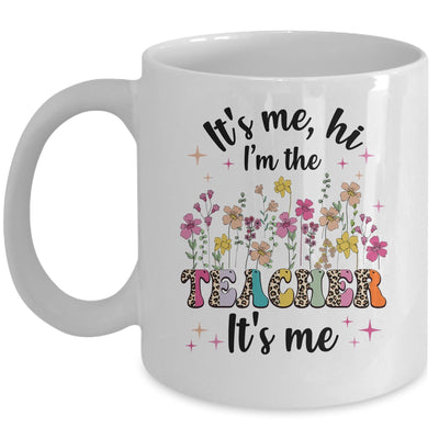 Its Me Hi Im The Teacher Its Me Back To School Pink Groovy Mug | siriusteestore