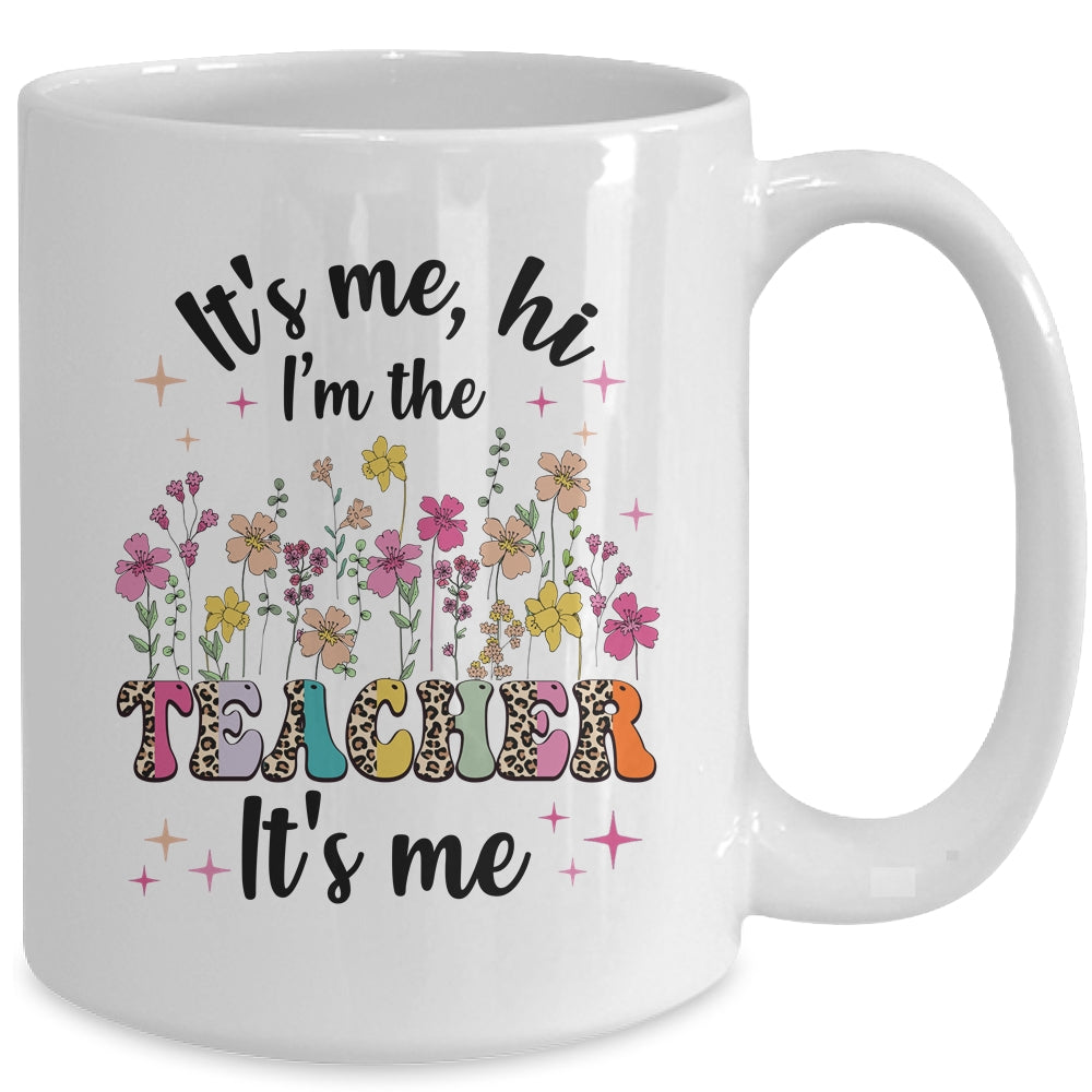 Its Me Hi Im The Teacher Its Me Back To School Pink Groovy Mug | siriusteestore