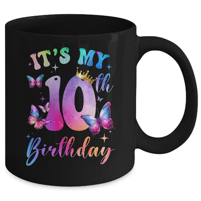 Its My 10th Birthday Girls Butterfly Theme Party 10 Year Old Mug | siriusteestore