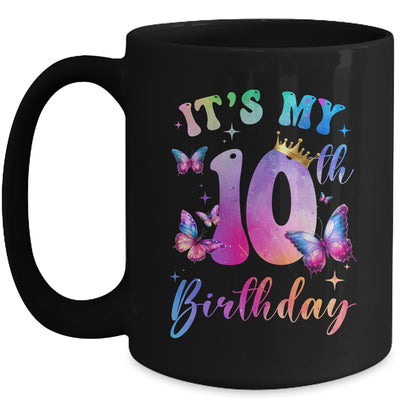 Its My 10th Birthday Girls Butterfly Theme Party 10 Year Old Mug | siriusteestore