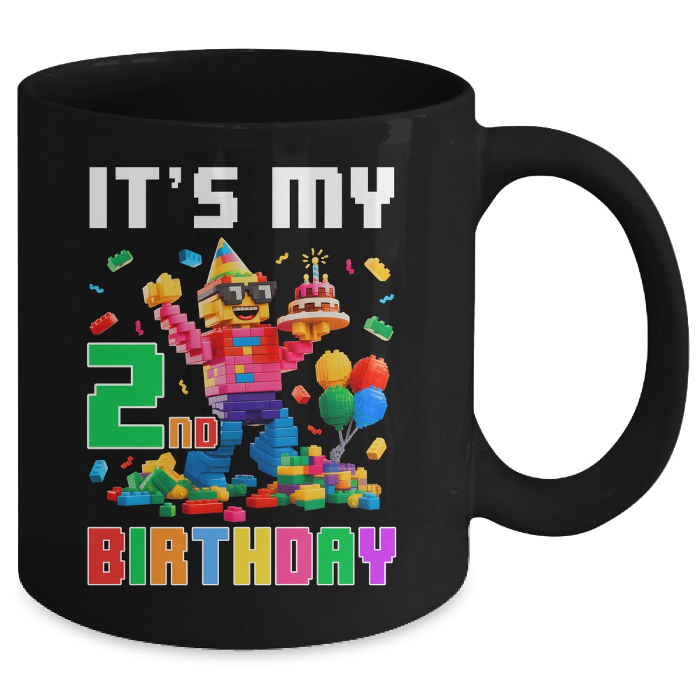 Its My 2nd Two Birthday Building Brick 2 Two Old Boys Mug | siriusteestore