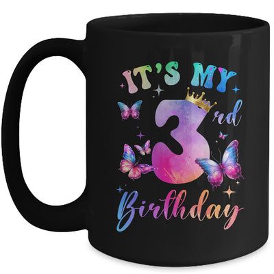 Its My 3rd Birthday Girls Butterfly Theme Party 3 Year Old Mug | siriusteestore