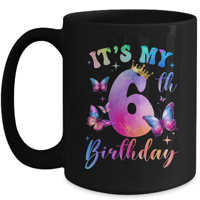 Its My 6th Birthday Girls Butterfly Theme Party 6 Year Old Mug | siriusteestore