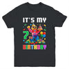 Its My 7th Seven Birthday Building Brick 7 Seven Old Boys Youth Shirt | siriusteestore