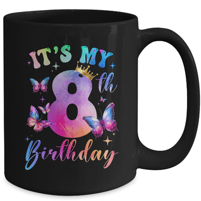 Its My 8th Birthday Girls Butterfly Theme Party 8 Year Old Mug | siriusteestore