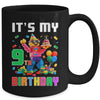 Its My 9th Nine Birthday Building Brick 9 Nine Old Boys Mug | siriusteestore