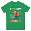 Its My 9th Nine Birthday Building Brick 9 Nine Old Boys Youth Shirt | siriusteestore