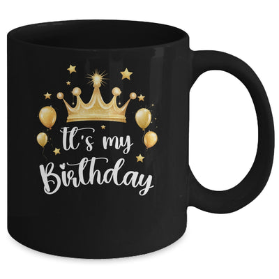 Its My Birthday Cute Women Girl Kids Funny Crown Balloons Mug | siriusteestore