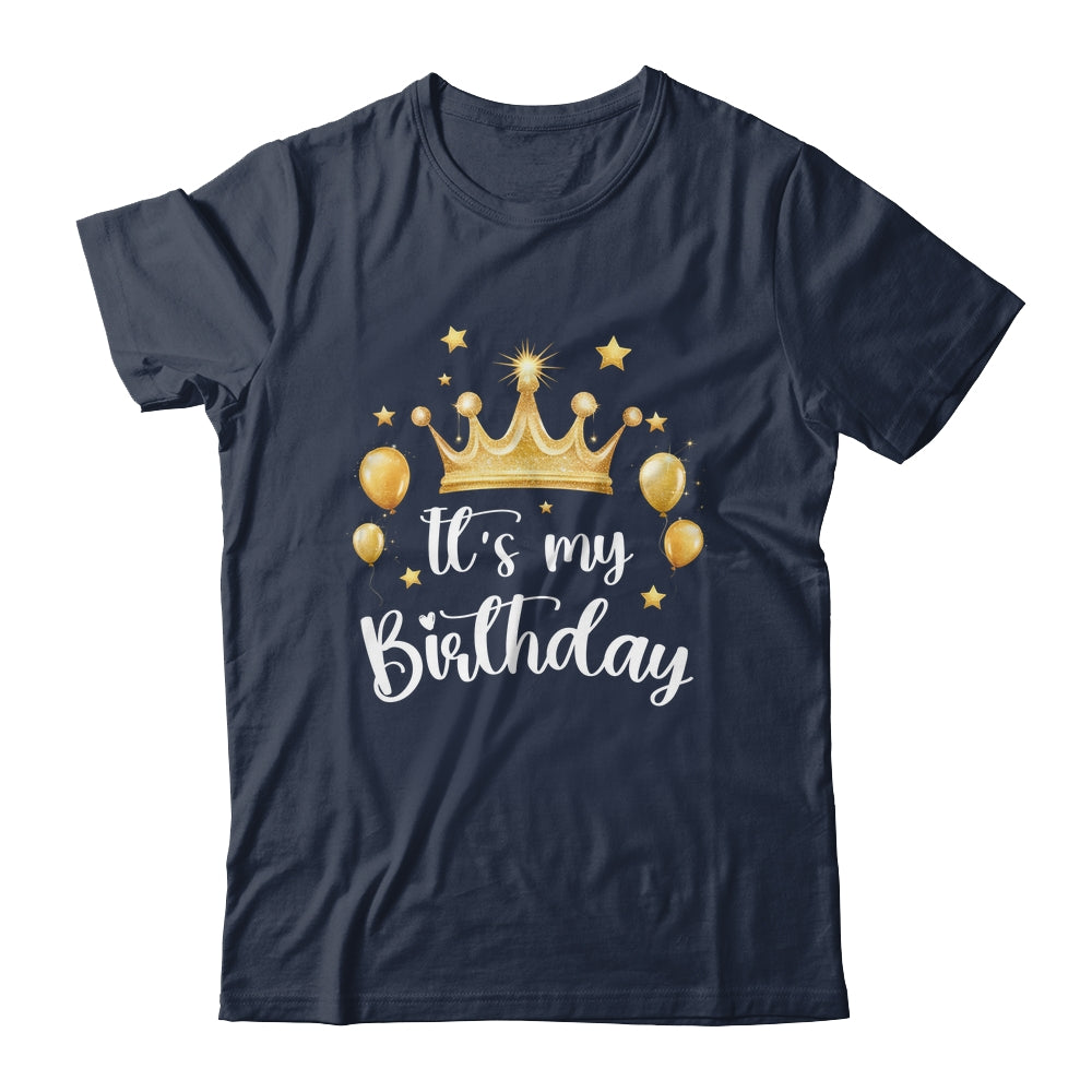 Its My Birthday Cute Women Girl Kids Funny Crown Balloons Shirt & Tank Top | siriusteestore