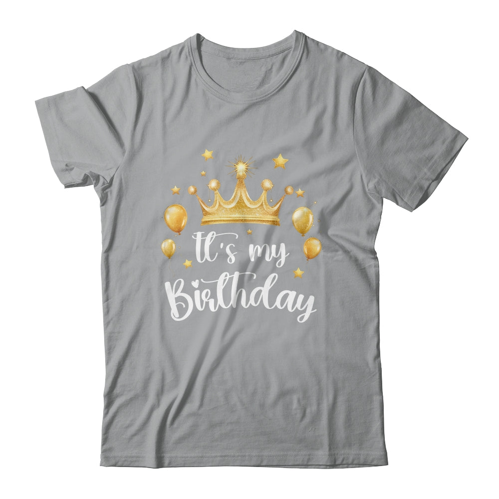 Its My Birthday Cute Women Girl Kids Funny Crown Balloons Shirt & Tank Top | siriusteestore