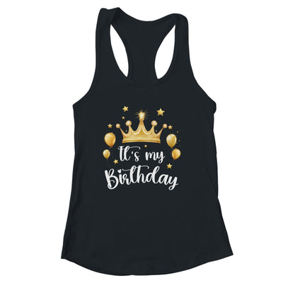 Its My Birthday Cute Women Girl Kids Funny Crown Balloons Shirt & Tank Top | siriusteestore