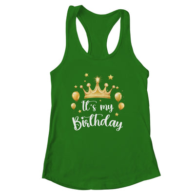 Its My Birthday Cute Women Girl Kids Funny Crown Balloons Shirt & Tank Top | siriusteestore