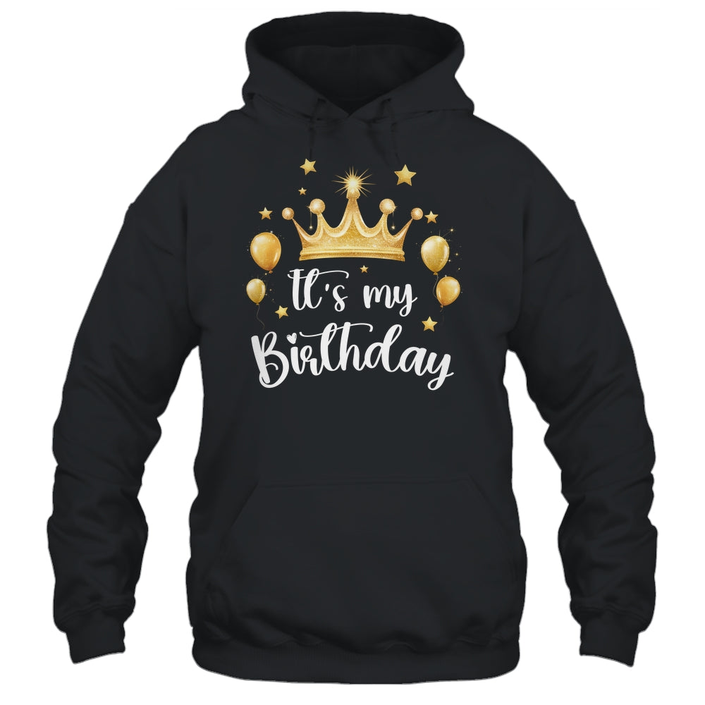 Its My Birthday Cute Women Girl Kids Funny Crown Balloons Shirt & Tank Top | siriusteestore