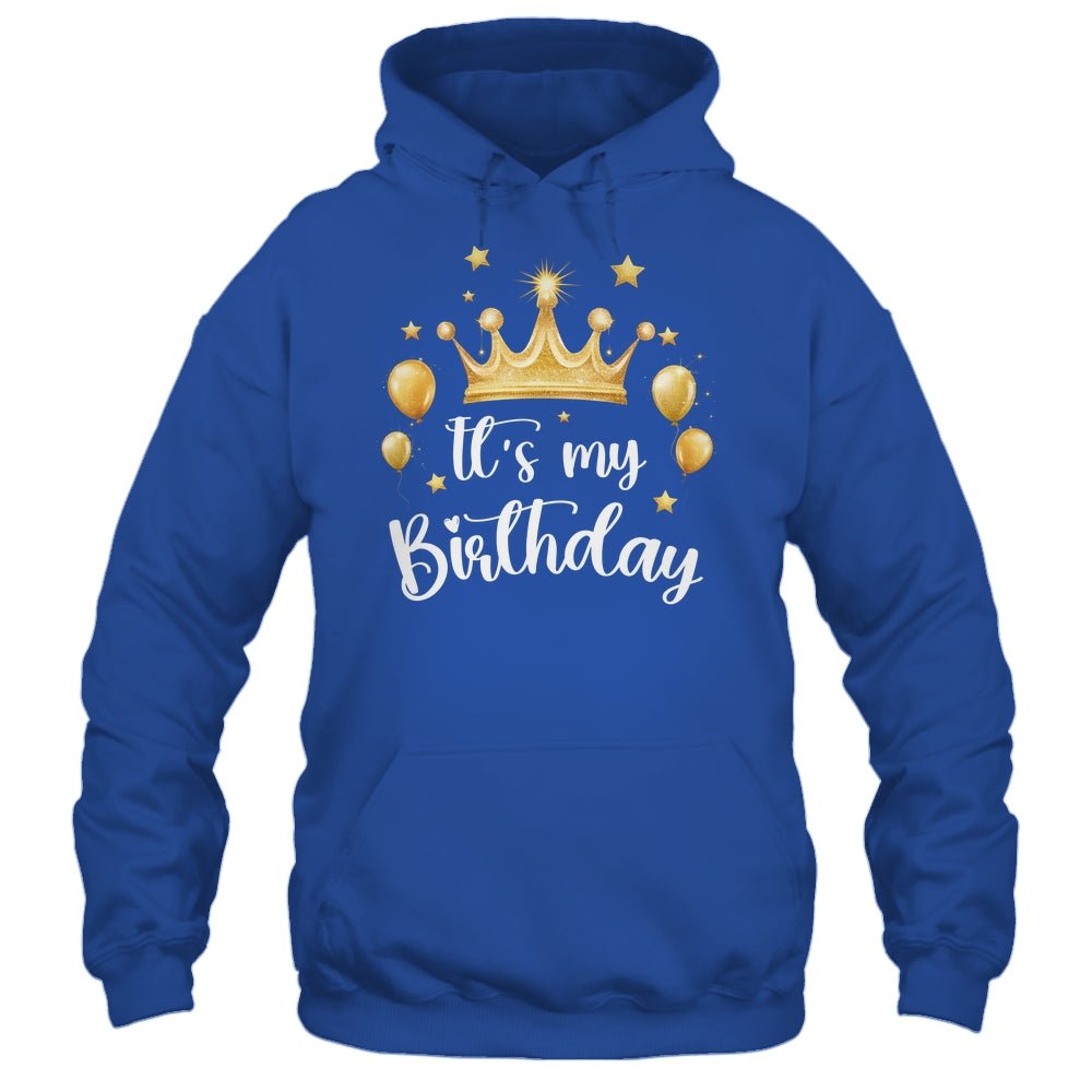 Its My Birthday Cute Women Girl Kids Funny Crown Balloons Shirt & Tank Top | siriusteestore
