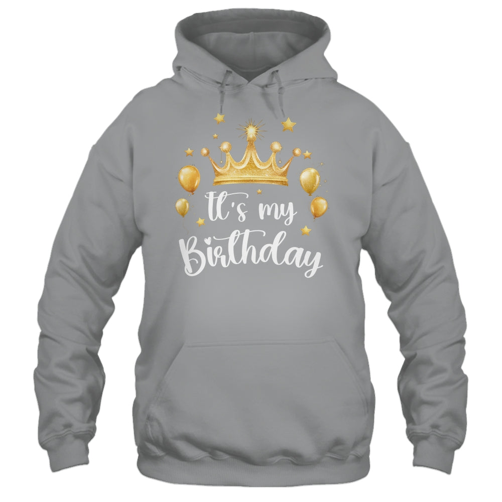 Its My Birthday Cute Women Girl Kids Funny Crown Balloons Shirt & Tank Top | siriusteestore