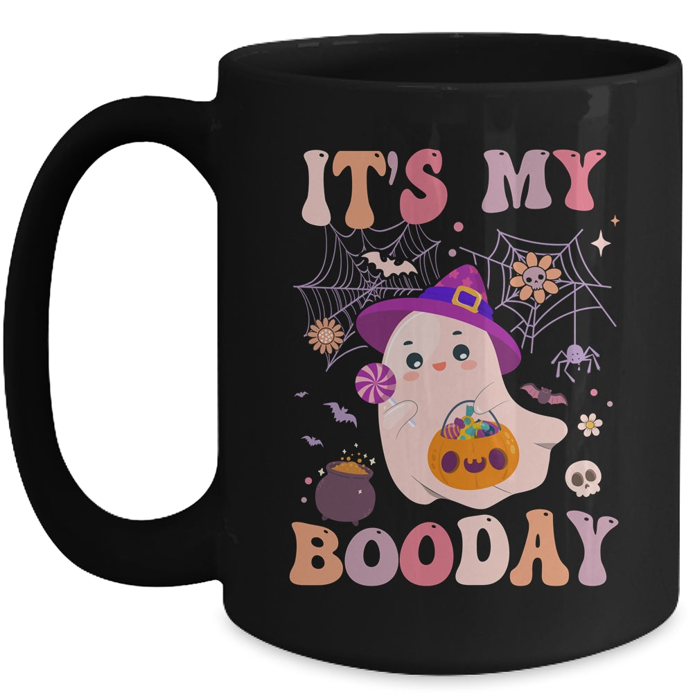 Its My Boo Day Cute Ghost Halloween Birthday Boys Girls Kids Mug | siriusteestore