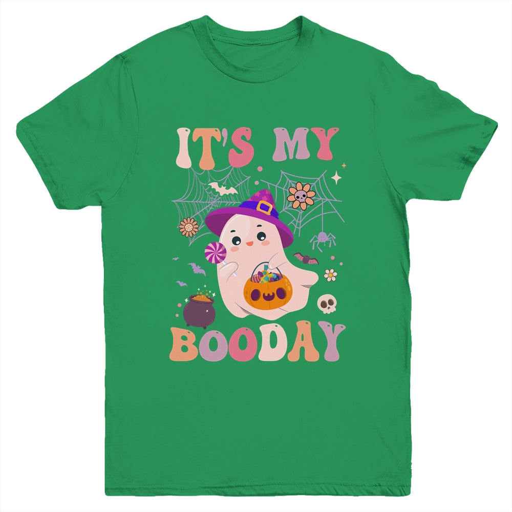 Its My Boo Day Cute Ghost Halloween Birthday Boys Girls Kids Youth Shirt | siriusteestore