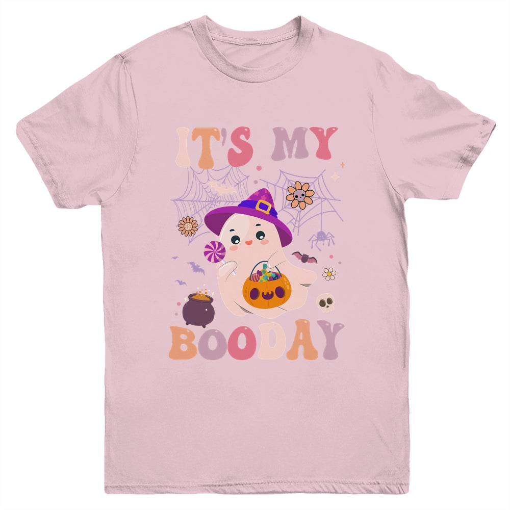 Its My Boo Day Cute Ghost Halloween Birthday Boys Girls Kids Youth Shirt | siriusteestore