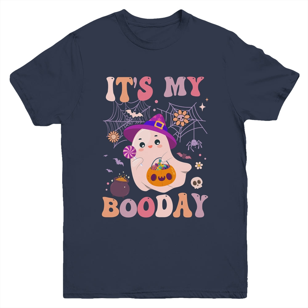 Its My Boo Day Cute Ghost Halloween Birthday Boys Girls Kids Youth Shirt | siriusteestore