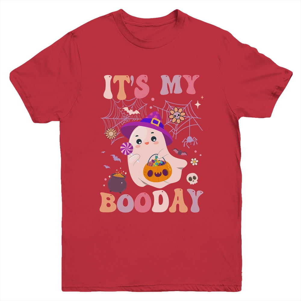 Its My Boo Day Cute Ghost Halloween Birthday Boys Girls Kids Youth Shirt | siriusteestore