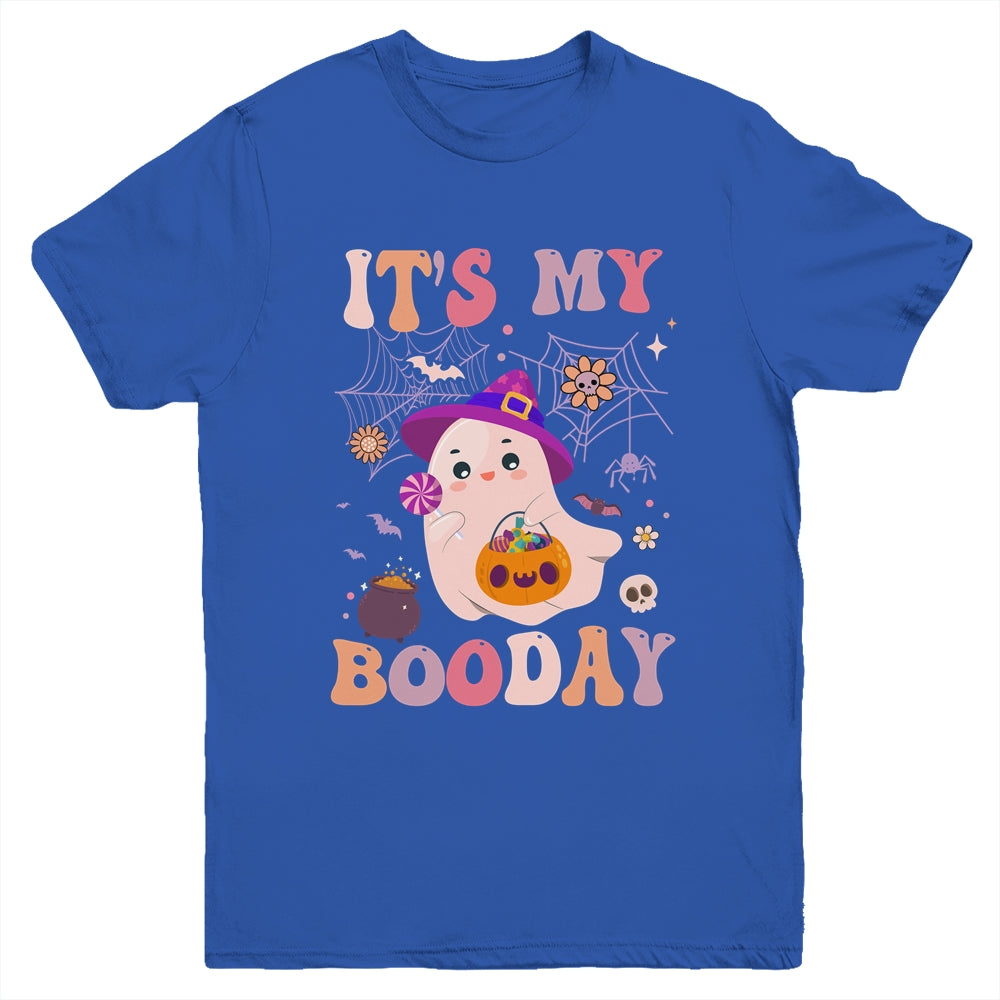 Its My Boo Day Cute Ghost Halloween Birthday Boys Girls Kids Youth Shirt | siriusteestore